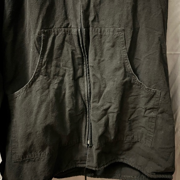 Stylish Black Hooded Jacket with Green Lettering & Design - Picture 6 of 10